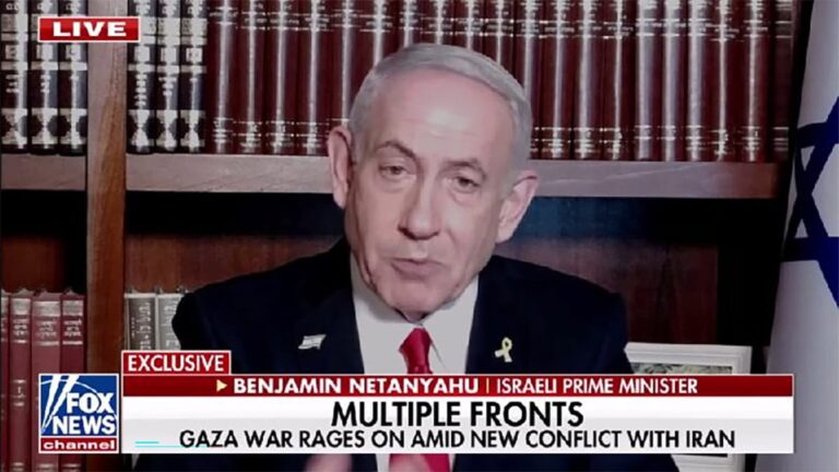 Accused Prime Minister Benjamin Netanyahu in an interview with Brett Beyer on the American "Fox News" network, June 15, 2025