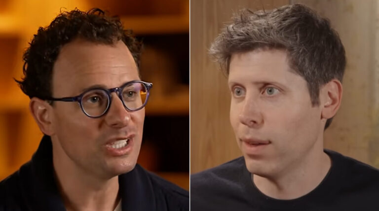 Sam Altman (Right) and Dario Amodei, the CEOs of OpenAI and Anthropic (Screenshots)