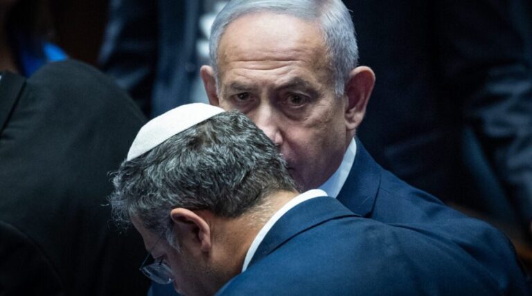 Neyanyahu with Ben Gvir (Photo by Jonathan Sindel/FLASH90)